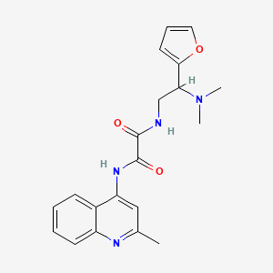 molecular formula C20H22N4O3 B2718112 N-[2-(dimethylamino)-2-(furan-2-yl)ethyl]-N'-(2-methylquinolin-4-yl)ethanediamide CAS No. 941932-27-0