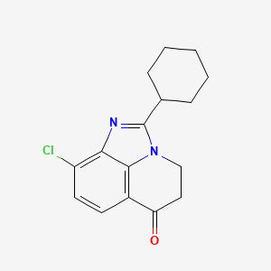molecular formula C16H17ClN2O B2718117 9-Chloro-2-cyclohexyl-4H-imidazo[4,5,1-IJ]quinolin-6(5H)-one CAS No. 134601-87-9