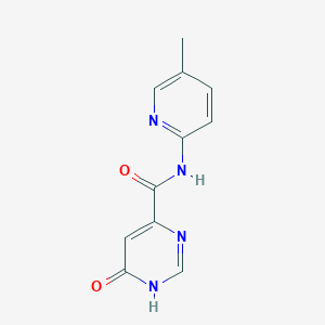 molecular formula C11H10N4O2 B2718129 6-hydroxy-N-(5-methylpyridin-2-yl)pyrimidine-4-carboxamide CAS No. 2034226-59-8