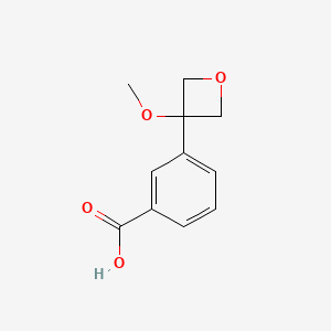 molecular formula C11H12O4 B2718131 3-(3-甲氧基氧杂环丁烷-3-基)苯甲酸 CAS No. 2241138-30-5