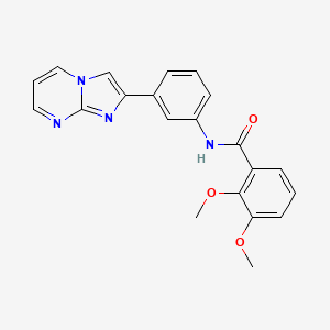 molecular formula C21H18N4O3 B2718134 N-(3-imidazo[1,2-a]pyrimidin-2-ylphenyl)-2,3-dimethoxybenzamide CAS No. 863020-14-8