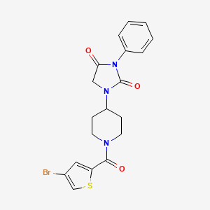 1-(1-(4-Bromothiophene-2-carbonyl)piperidin-4-yl)-3-phenylimidazolidine-2,4-dione