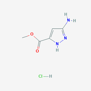 molecular formula C5H8ClN3O2 B2718187 Methyl 3-Amino-1H-pyrazole-5-carboxylate hydrochloride CAS No. 1254966-70-5