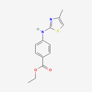 molecular formula C13H14N2O2S B2718191 Ethyl 4-[(4-methyl-1,3-thiazol-2-yl)amino]benzoate CAS No. 775295-08-4