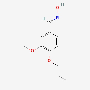 molecular formula C11H15NO3 B2718199 N-[(3-methoxy-4-propoxyphenyl)methylidene]hydroxylamine CAS No. 571920-77-9