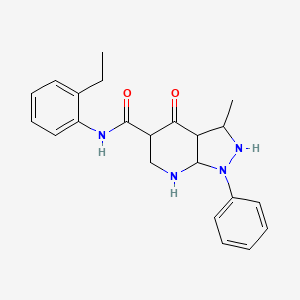 molecular formula C22H20N4O2 B2718221 N-(2-ethylphenyl)-3-methyl-4-oxo-1-phenyl-1H,4H,7H-pyrazolo[3,4-b]pyridine-5-carboxamide CAS No. 941890-72-8