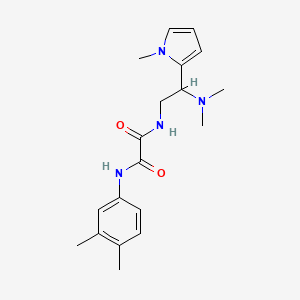 molecular formula C19H26N4O2 B2718238 N-[2-(dimethylamino)-2-(1-methyl-1H-pyrrol-2-yl)ethyl]-N'-(3,4-dimethylphenyl)ethanediamide CAS No. 1049402-59-6