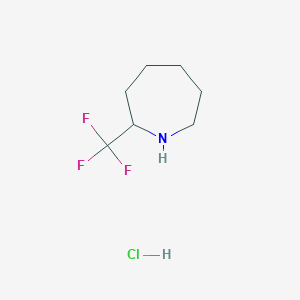 molecular formula C7H13ClF3N B2718270 2-(Trifluoromethyl)azepane hydrochloride CAS No. 1227494-16-7