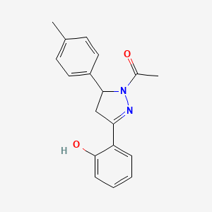 1-[5-(2-Hydroxyphenyl)-3-(p-tolyl)-3,4-dihydropyrazol-2-yl]ethanone