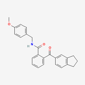 2-(2,3-dihydro-1H-inden-5-ylcarbonyl)-N-(4-methoxybenzyl)benzenecarboxamide