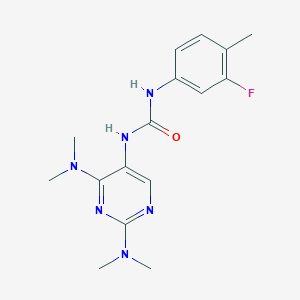 1-(2,4-Bis(dimethylamino)pyrimidin-5-yl)-3-(3-fluoro-4-methylphenyl)urea