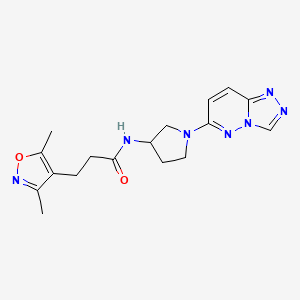 N-(1-([1,2,4]triazolo[4,3-b]pyridazin-6-yl)pyrrolidin-3-yl)-3-(3,5-dimethylisoxazol-4-yl)propanamide