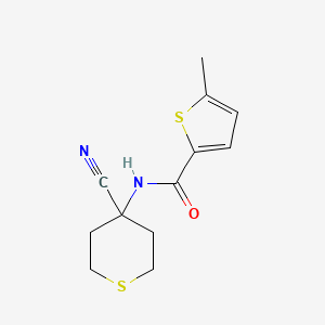 molecular formula C12H14N2OS2 B2718290 N-(4-Cyanothian-4-yl)-5-methylthiophene-2-carboxamide CAS No. 2194445-98-0