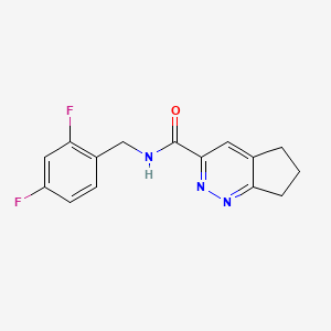 N-[(2,4-difluorophenyl)methyl]-5H,6H,7H-cyclopenta[c]pyridazine-3-carboxamide