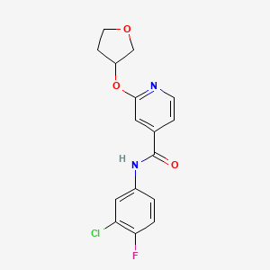 N-(3-chloro-4-fluorophenyl)-2-((tetrahydrofuran-3-yl)oxy)isonicotinamide