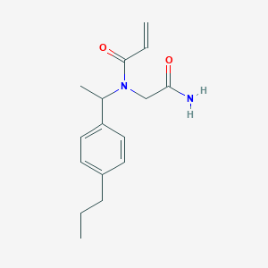 N-(carbamoylmethyl)-N-[1-(4-propylphenyl)ethyl]prop-2-enamide