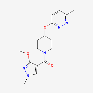 (3-methoxy-1-methyl-1H-pyrazol-4-yl)(4-((6-methylpyridazin-3-yl)oxy)piperidin-1-yl)methanone