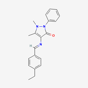 (E)-4-((4-ethylbenzylidene)amino)-1,5-dimethyl-2-phenyl-1H-pyrazol-3(2H)-one