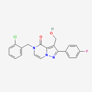 5-(2-chlorobenzyl)-2-(4-fluorophenyl)-3-(hydroxymethyl)pyrazolo[1,5-a]pyrazin-4(5H)-one