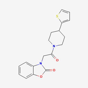 3-(2-oxo-2-(4-(thiophen-2-yl)piperidin-1-yl)ethyl)benzo[d]oxazol-2(3H)-one
