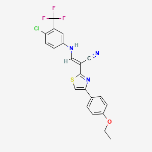(E)-3-((4-chloro-3-(trifluoromethyl)phenyl)amino)-2-(4-(4-ethoxyphenyl)thiazol-2-yl)acrylonitrile