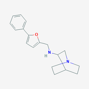 molecular formula C18H22N2O B271831 N-[(5-phenylfuran-2-yl)methyl]-1-azabicyclo[2.2.2]octan-3-amine 