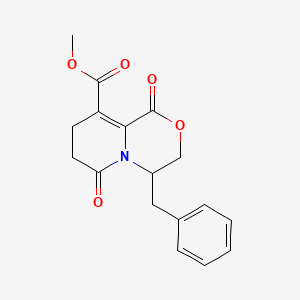 molecular formula C17H17NO5 B2718331 Methyl 4-benzyl-1,6-dioxo-1,3,4,6,7,8-hexahydropyrido[2,1-c][1,4]oxazine-9-carboxylate CAS No. 477855-09-7
