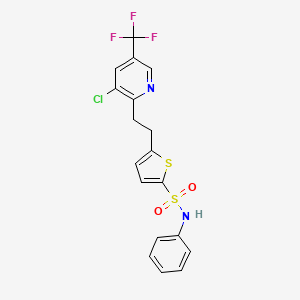 5-{2-[3-chloro-5-(trifluoromethyl)-2-pyridinyl]ethyl}-N-phenyl-2-thiophenesulfonamide