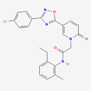 3-methyl-2-[(3-methylbenzyl)thio]-6-phenylthieno[3,2-d]pyrimidin-4(3H)-one