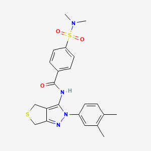 N-(2-(3,4-dimethylphenyl)-4,6-dihydro-2H-thieno[3,4-c]pyrazol-3-yl)-4-(N,N-dimethylsulfamoyl)benzamide