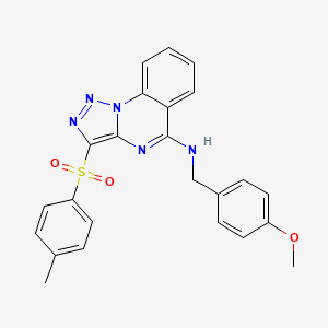 molecular formula C24H21N5O3S B2718413 N-[(4-METHOXYPHENYL)METHYL]-3-(4-METHYLBENZENESULFONYL)-[1,2,3]TRIAZOLO[1,5-A]QUINAZOLIN-5-AMINE CAS No. 866589-20-0