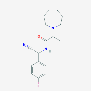 molecular formula C17H22FN3O B2718445 2-(Azepan-1-yl)-N-[cyano-(4-fluorophenyl)methyl]propanamide CAS No. 2175221-12-0