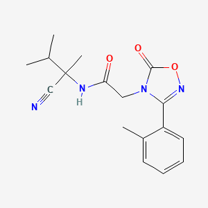 molecular formula C17H20N4O3 B2718454 N-(1-cyano-1,2-dimethylpropyl)-2-[3-(2-methylphenyl)-5-oxo-4,5-dihydro-1,2,4-oxadiazol-4-yl]acetamide CAS No. 1252457-90-1