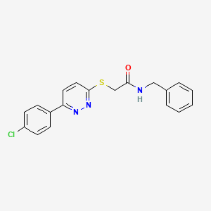 molecular formula C19H16ClN3OS B2718461 N-benzyl-2-{[6-(4-chlorophenyl)pyridazin-3-yl]sulfanyl}acetamide CAS No. 872688-61-4