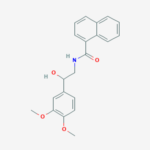 molecular formula C21H21NO4 B2718468 N-[2-(3,4-dimethoxyphenyl)-2-hydroxyethyl]naphthalene-1-carboxamide CAS No. 1798023-58-1