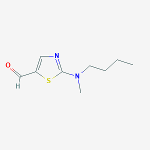 molecular formula C9H14N2OS B2718480 2-[Butyl(methyl)amino]-1,3-thiazole-5-carbaldehyde CAS No. 204774-24-3