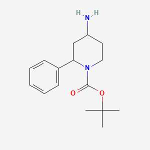 molecular formula C16H24N2O2 B2718486 Tert-butyl 4-amino-2-phenylpiperidine-1-carboxylate CAS No. 1554371-73-1