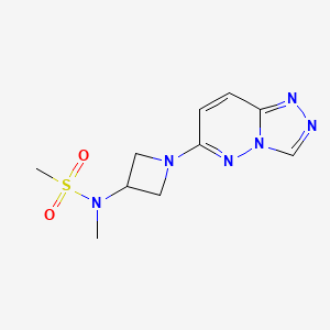 molecular formula C10H14N6O2S B2718487 N-methyl-N-(1-{[1,2,4]triazolo[4,3-b]pyridazin-6-yl}azetidin-3-yl)methanesulfonamide CAS No. 2199040-92-9