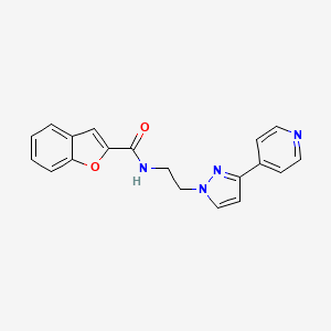 molecular formula C19H16N4O2 B2718563 N-(2-(3-(pyridin-4-yl)-1H-pyrazol-1-yl)ethyl)benzofuran-2-carboxamide CAS No. 1448129-36-9