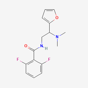 molecular formula C15H16F2N2O2 B2718564 N-[2-(dimethylamino)-2-(furan-2-yl)ethyl]-2,6-difluorobenzamide CAS No. 1206989-40-3
