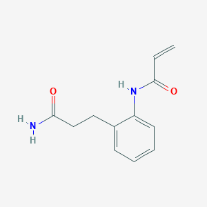 molecular formula C12H14N2O2 B2718663 3-[2-(Prop-2-enoylamino)phenyl]propanamide CAS No. 2361646-15-1