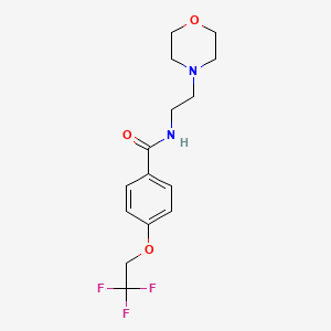 molecular formula C15H19F3N2O3 B2718695 N-(2-morpholinoethyl)-4-(2,2,2-trifluoroethoxy)benzenecarboxamide CAS No. 866153-63-1