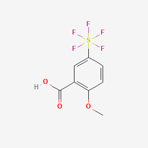 molecular formula C8H7F5O3S B2718777 2-Methoxy-5-(pentafluorosulfur)benzoic acid CAS No. 1211516-08-3; 1448319-14-9