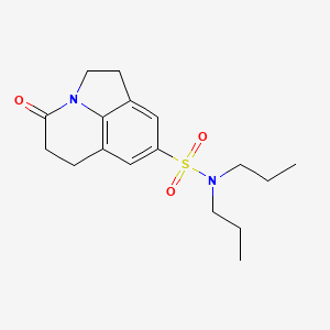 molecular formula C17H24N2O3S B2718781 11-oxo-N,N-dipropyl-1-azatricyclo[6.3.1.0^{4,12}]dodeca-4(12),5,7-triene-6-sulfonamide CAS No. 898419-53-9