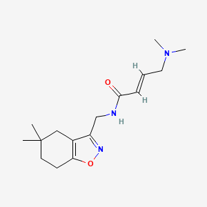 (E)-4-(Dimethylamino)-N-[(5,5-dimethyl-6,7-dihydro-4H-1,2-benzoxazol-3-yl)methyl]but-2-enamide
