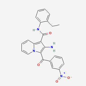 2-amino-N-(2-ethylphenyl)-3-(3-nitrobenzoyl)indolizine-1-carboxamide