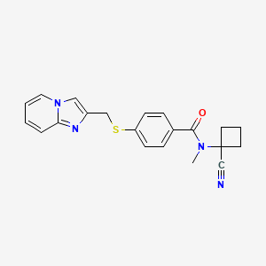 N-(1-cyanocyclobutyl)-4-[({imidazo[1,2-a]pyridin-2-yl}methyl)sulfanyl]-N-methylbenzamide