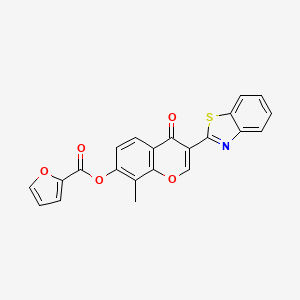 3-(benzo[d]thiazol-2-yl)-8-methyl-4-oxo-4H-chromen-7-yl furan-2-carboxylate