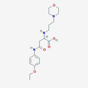 molecular formula C19H29N3O5 B2718794 4-((4-Ethoxyphenyl)amino)-2-((3-morpholinopropyl)amino)-4-oxobutanoic acid CAS No. 1097865-59-2