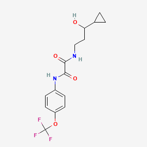 molecular formula C15H17F3N2O4 B2718796 N1-(3-cyclopropyl-3-hydroxypropyl)-N2-(4-(trifluoromethoxy)phenyl)oxalamide CAS No. 1396677-16-9